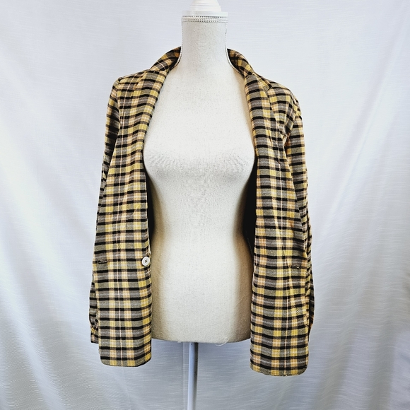 Free People We the Free Plaid Blazer X-small - Picture 4 of 11